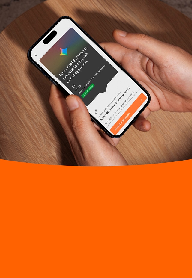 Economize R$ 299 com 12 meses de Gemini grátis com Google AI Plus. Nível 5. Benefício exclusivo do Minhas Vantagens. Já disponível